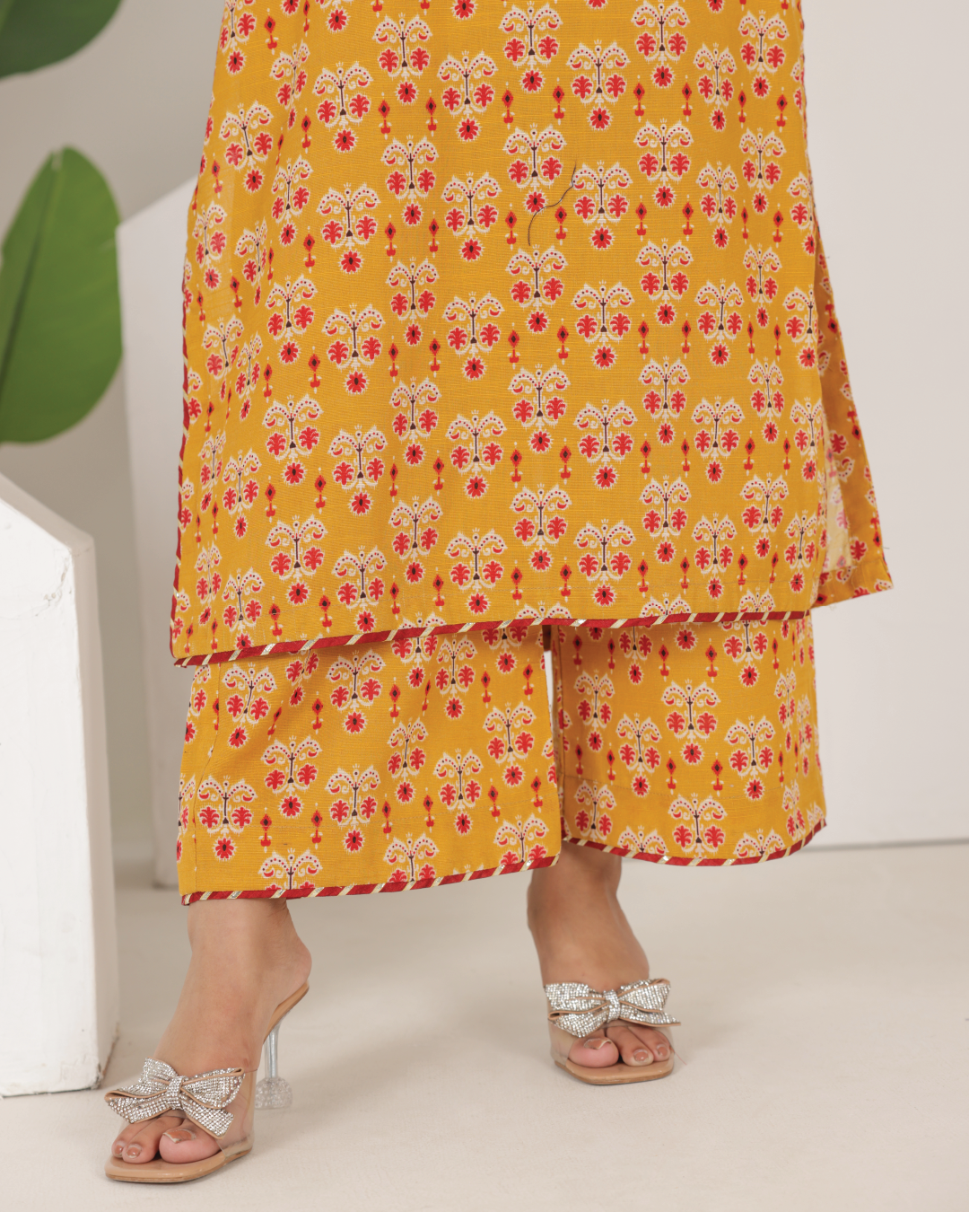 Golden Bloom Essence | 2-Piece Stitched Suit