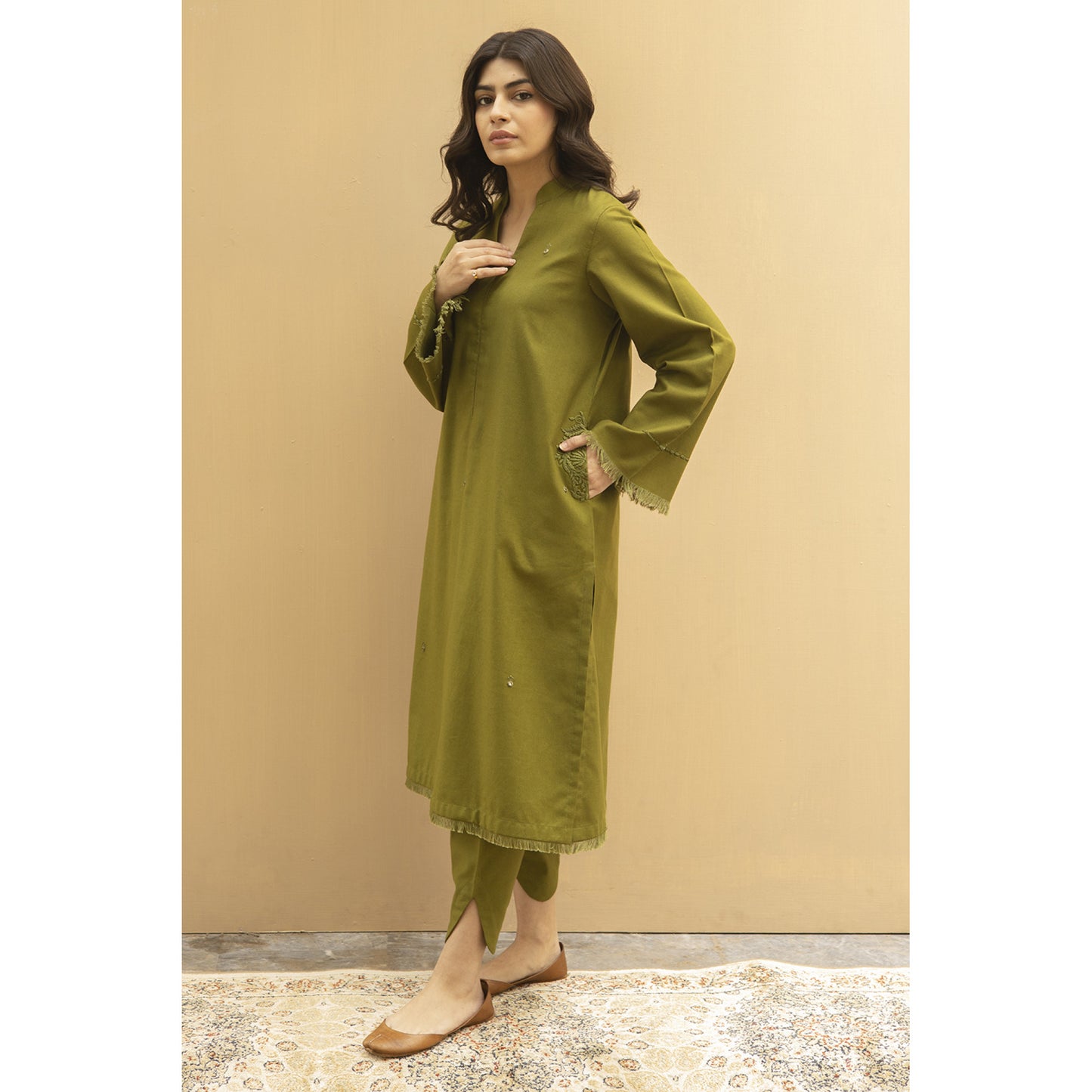 Green Elegance | 3-Piece Stitched Suit