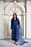 Azure Blue Full Sleeves | 3-Piece Stitched Suit