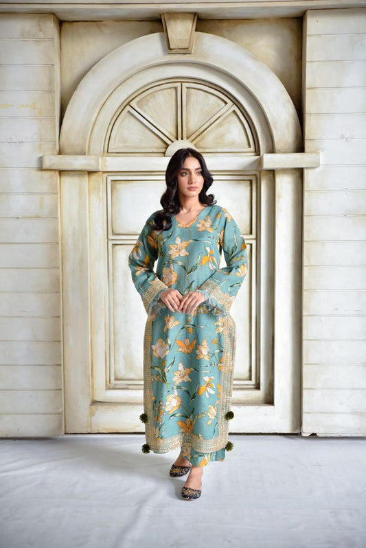 Zink Flora | 2-Piece Stitched Suit