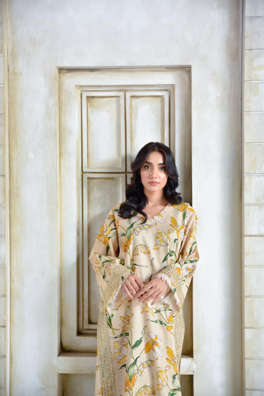 Ivory Flora | 2-Piece Stitched Suit